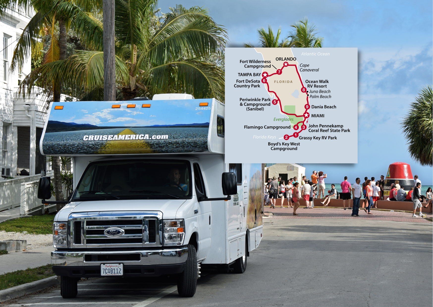 Plaże Florydy i Archipelag Florida Keys - trasa podróży kamperem – główne zdjęcie