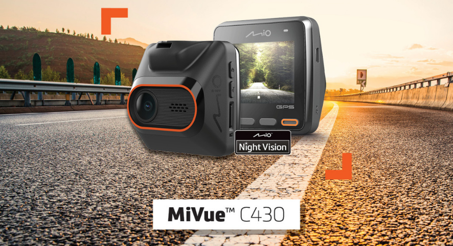Mio MiVue C430 - wideorejestrator gwarantujący pełen obraz sytuacji na drodze – główne zdjęcie