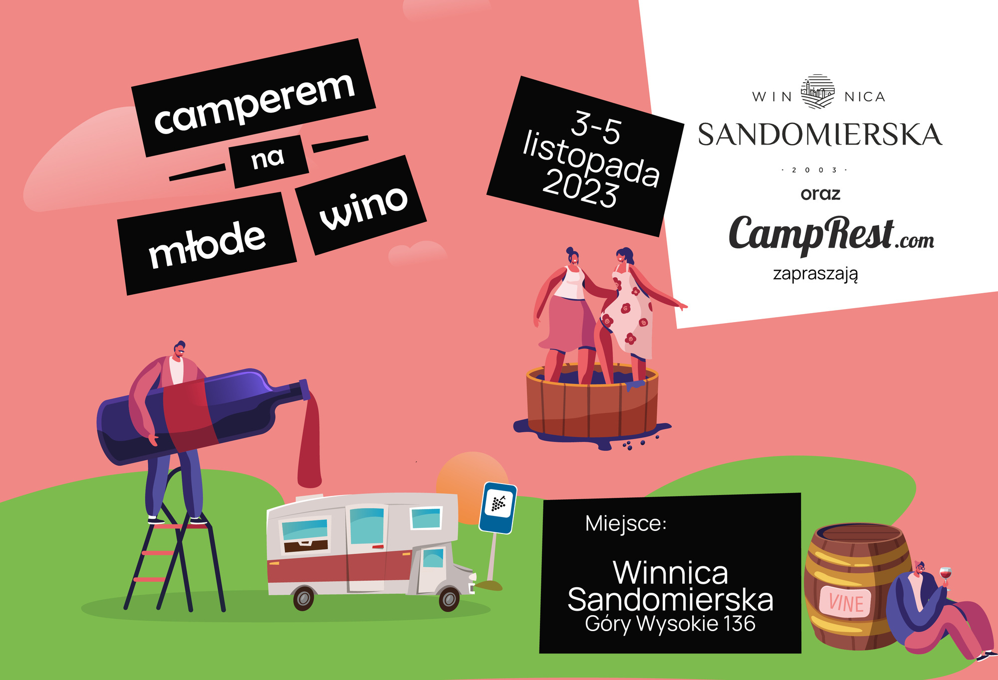 By camper for new wine to Vineyard Sandomierska – main image